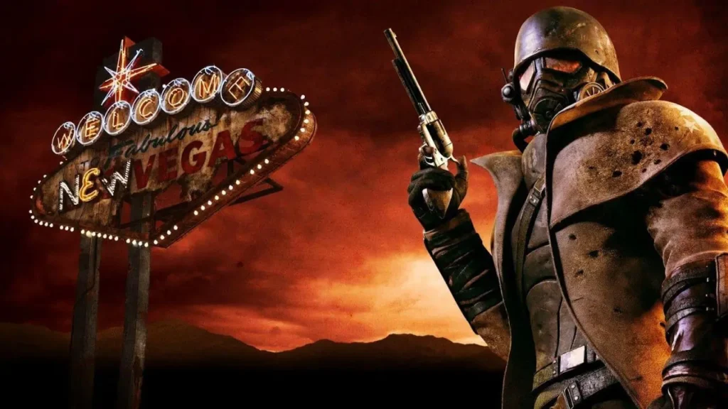Fallout New Vegas com personagem nos ermos pós-apocalípticos em um RPG famoso por escolhas e consequências